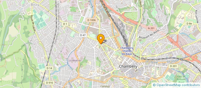 localisation de l'entreprise GARAGE DU STADE SARL à CHAMBERY