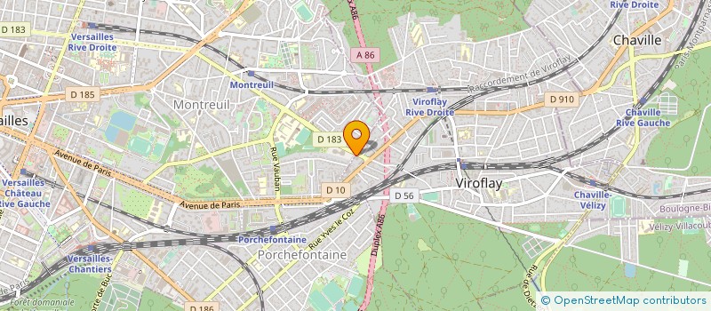 localisation de l'entreprise GARAGE DUCHAMP à VIROFLAY