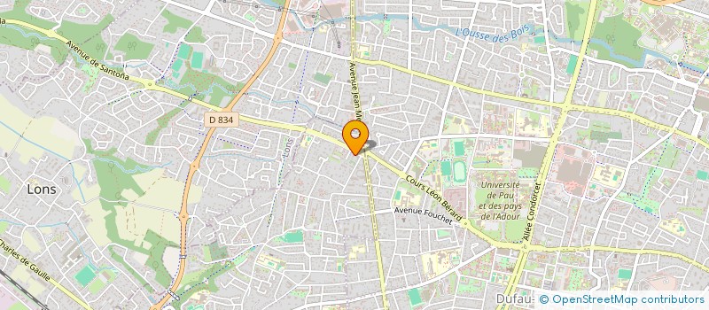 localisation de l'entreprise GARAGE DUFAU ROBERT  BILLERE