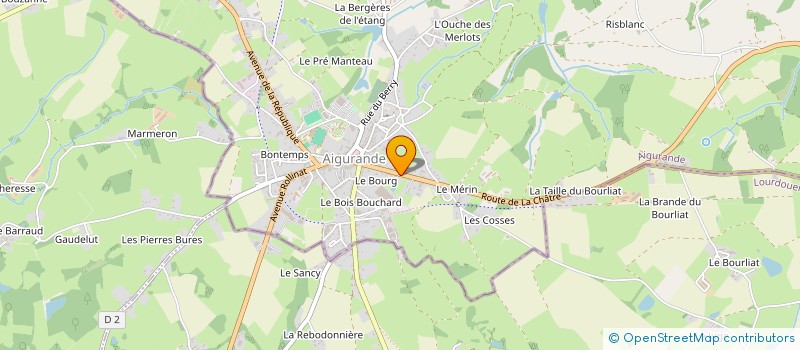 localisation de l'entreprise GARAGE DUMONTET à AIGURANDE
