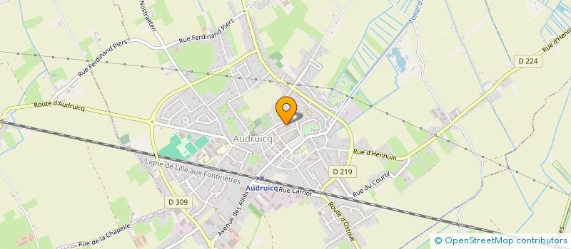 localisation de l'entreprise GARAGE DUQUENOY FRERES  AUDRUICQ