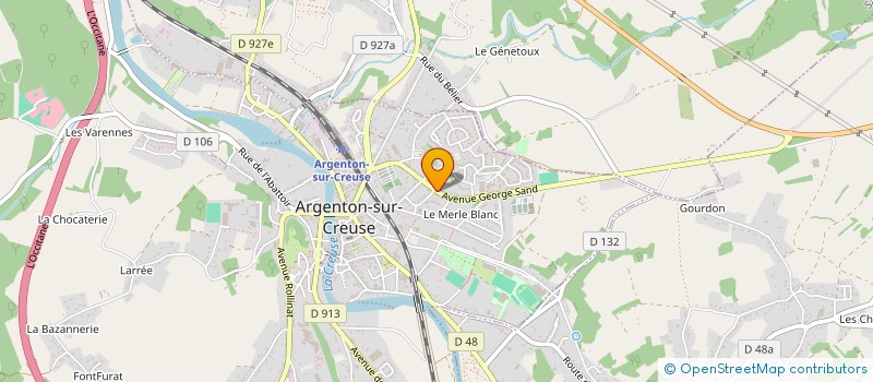 localisation de l'entreprise GARAGE EC AUTOMOBILES à ARGENTON-SUR-CREUSE