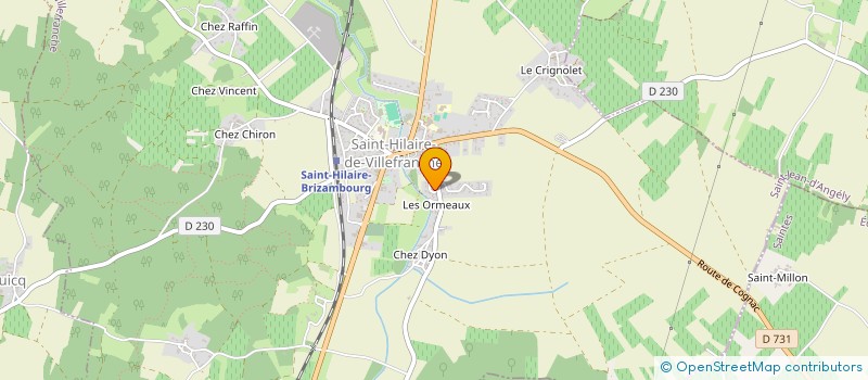 localisation de l'entreprise GARAGE EGRETEAU  SAINT-HILAIRE-DE-VILLEFRANCHE