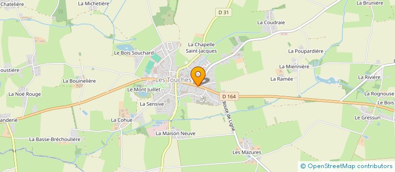 localisation de l'entreprise GARAGE ETIENNE à LES TOUCHES