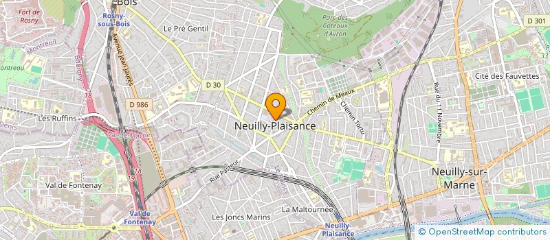 localisation de l'entreprise GARAGE EXCELSIOR à NEUILLY-PLAISANCE