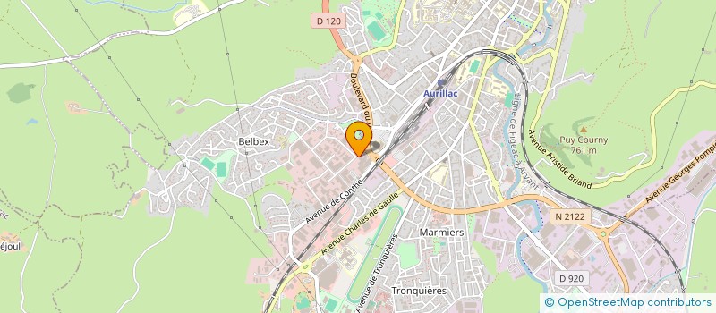 localisation de l'entreprise GARAGE FABIEN PONS à AURILLAC