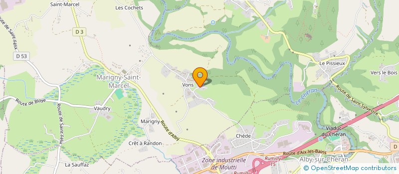 localisation de l'entreprise GARAGE FAVRE  MARIGNY-SAINT-MARCEL