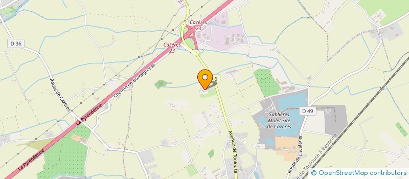 localisation de l'entreprise GARAGE FCG  CAZERES