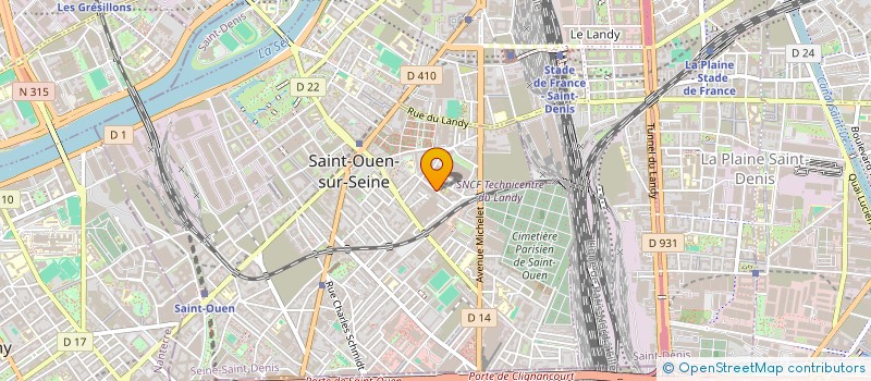 localisation de l'entreprise GARAGE FERIEL à SAINT-OUEN-SUR-SEINE