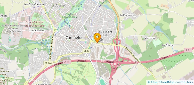 localisation de l'entreprise GARAGE FLORIGNY  CARQUEFOU