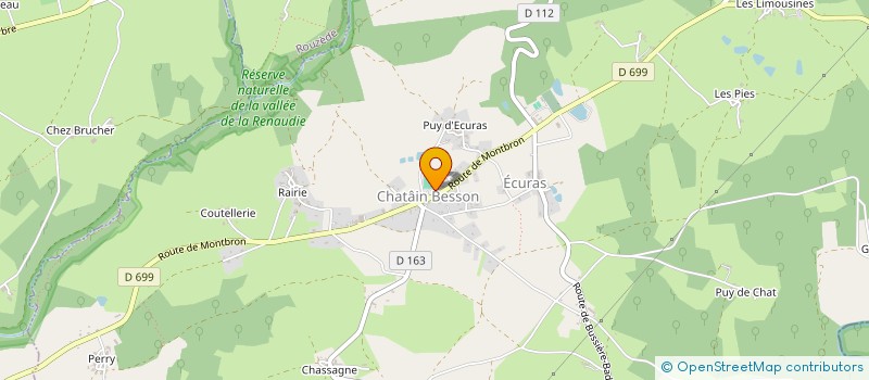 localisation de l'entreprise GARAGE FONDRAT & FILS à ECURAS