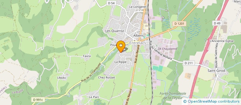 localisation de l'entreprise GARAGE FORNER SYLVAIN ET FILS  ENTRELACS