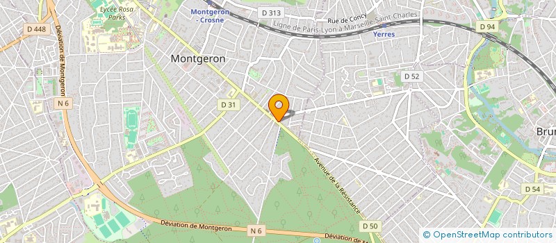 localisation de l'entreprise GARAGE FOSSIER à MONTGERON