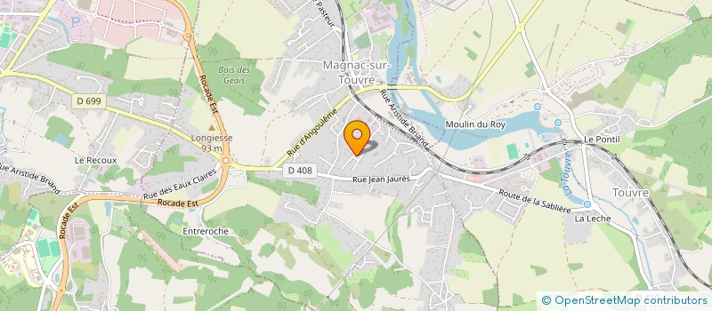 localisation de l'entreprise GARAGE FOUGERAT AUTO  MAGNAC-SUR-TOUVRE