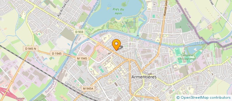 localisation de l'entreprise GARAGE FRUIT à ARMENTIERES