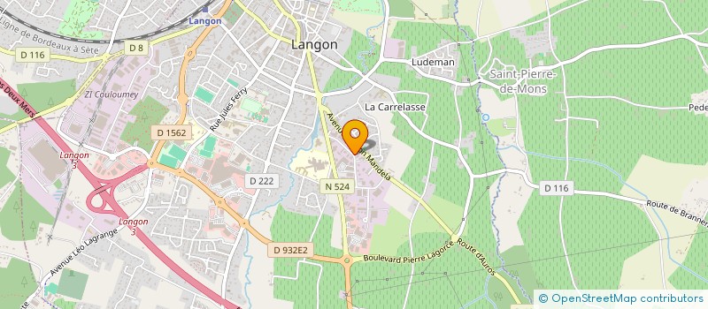 localisation de l'entreprise GARAGE GACHET à LANGON