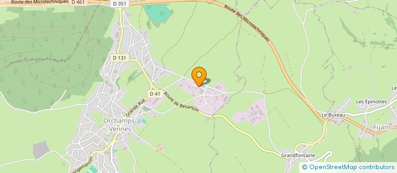 localisation de l'entreprise GARAGE GAIFFE GILBERT  ORCHAMPS-VENNES