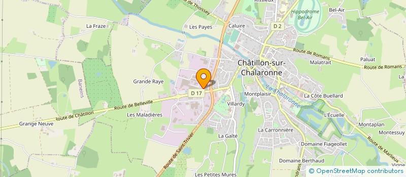 localisation de l'entreprise GARAGE GALLAND SIMON à CHATILLON-SUR-CHALARONNE