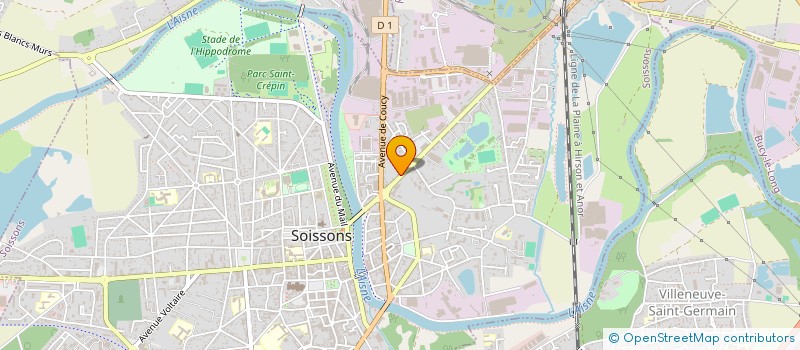 localisation de l'entreprise GARAGE GANDOSSI à SOISSONS