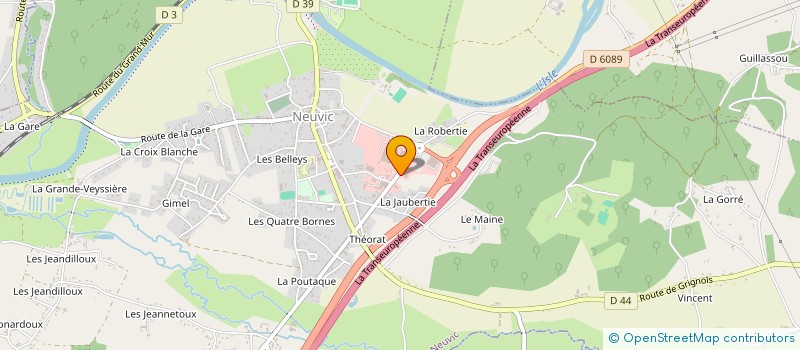 localisation de l'entreprise GARAGE GASSERT  NEUVIC