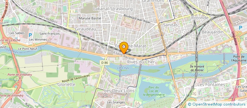 localisation de l'entreprise GARAGE GAURON à TOURS