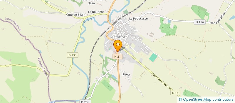 localisation de l'entreprise GARAGE GAZENGEL à ASTAFFORT
