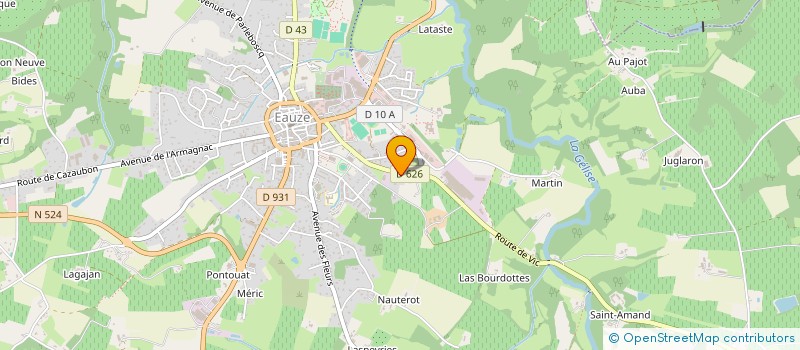 localisation de l'entreprise GARAGE GDS  EAUZE