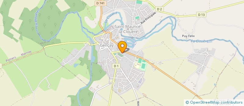 localisation de l'entreprise GARAGE GENCAY AUTO  GENCAY