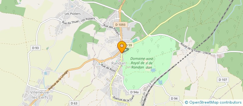 localisation de l'entreprise GARAGE GENEBRIER  RANDAN