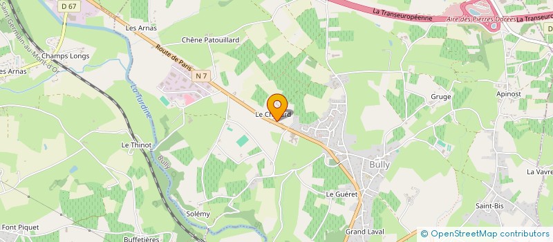 localisation de l'entreprise GARAGE GENESTE  BULLY