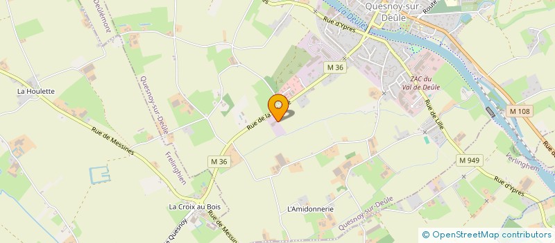localisation de l'entreprise GARAGE GERARD DUBUS SA à QUESNOY-SUR-DEULE