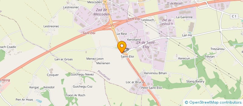 localisation de l'entreprise GARAGE GILBERT DANTEC  PLOUDANIEL