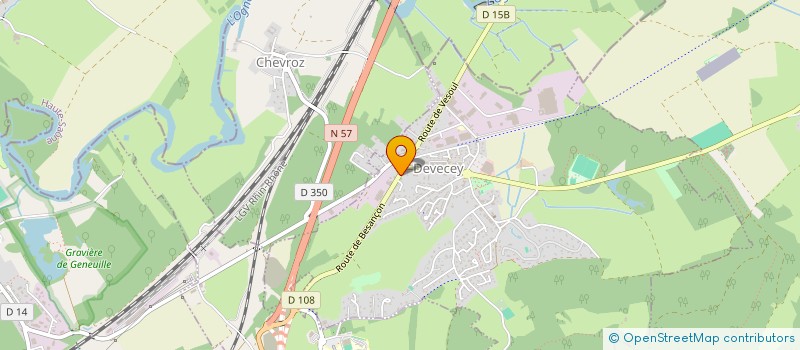 localisation de l'entreprise GARAGE GIRARDOT  DEVECEY