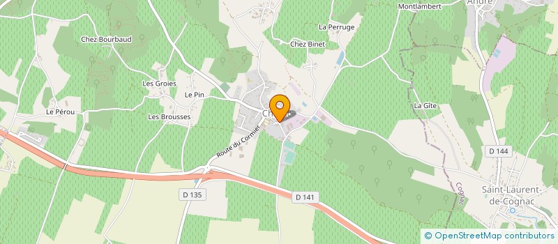 localisation de l'entreprise GARAGE GIRAUD DES BORDERIES CHERACAISES  CHERAC