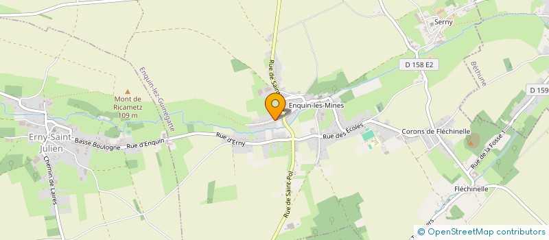 localisation de l'entreprise GARAGE GLA  ENQUIN-LEZ-GUINEGATTE