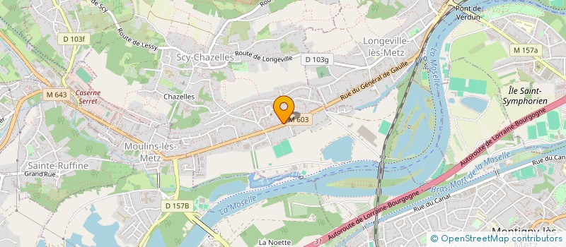 localisation de l'entreprise GARAGE GLIEDENER  SCY-CHAZELLES