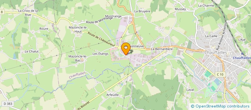 localisation de l'entreprise GARAGE GONACHON à CHAUFFAILLES