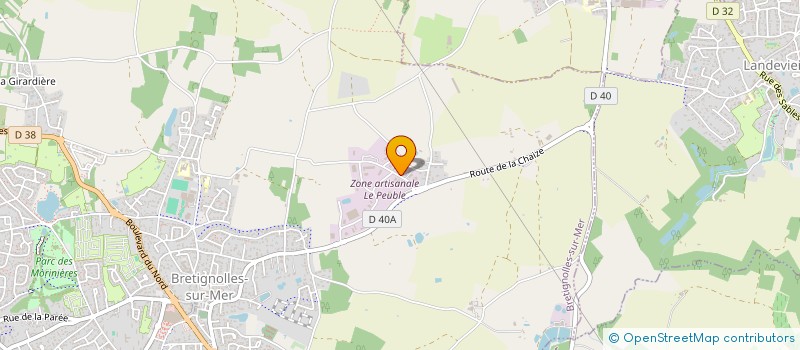 localisation de l'entreprise GARAGE GOURMAUD  BRETIGNOLLES-SUR-MER