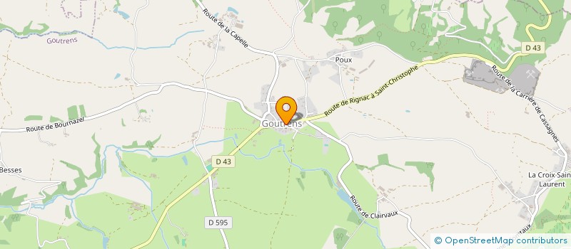 localisation de l'entreprise GARAGE GOUTRENS AUTO  GOUTRENS