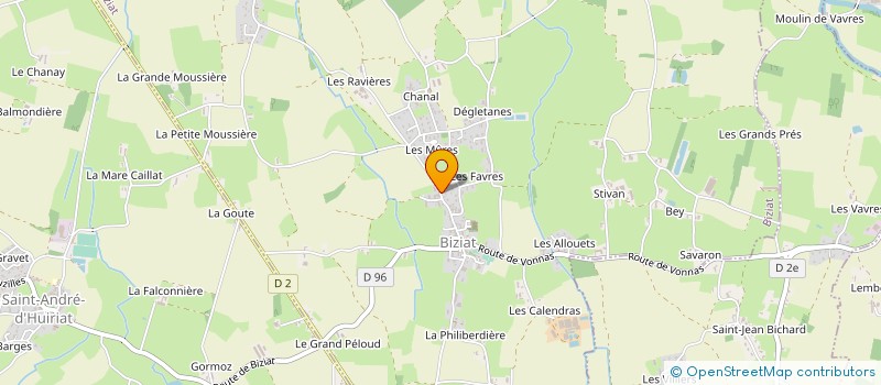 localisation de l'entreprise GARAGE GRAND à BIZIAT