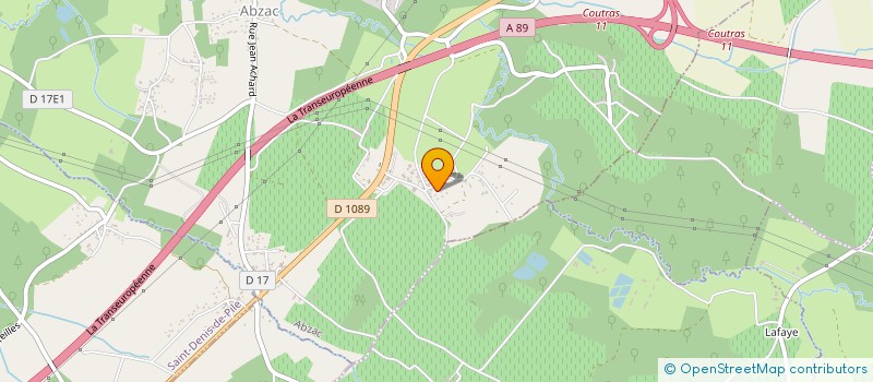 localisation de l'entreprise GARAGE GRANDJEAN à ABZAC