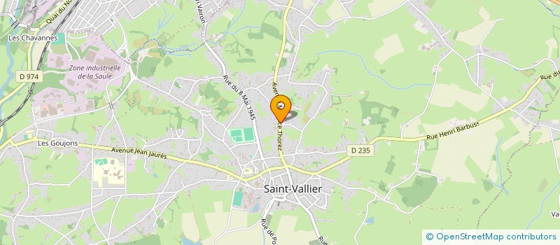 localisation de l'entreprise GARAGE GRANGER à SAINT-VALLIER