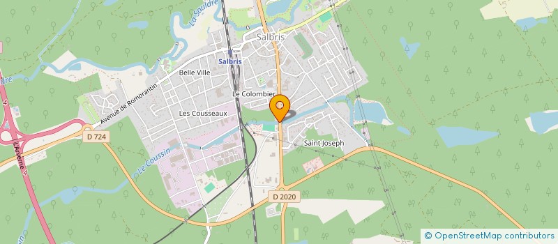 localisation de l'entreprise GARAGE GRANGIER à SALBRIS