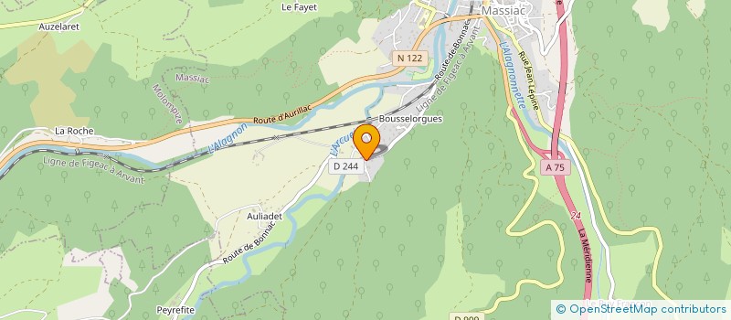 localisation de l'entreprise GARAGE GREZE à MASSIAC
