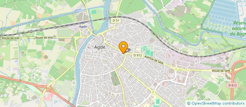 localisation de l'entreprise GARAGE GUENEAU à AGDE