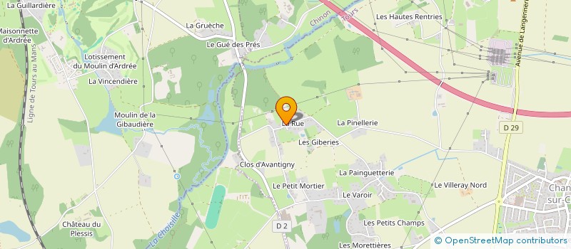 localisation de l'entreprise GARAGE GUENEE à CHANCEAUX-SUR-CHOISILLE