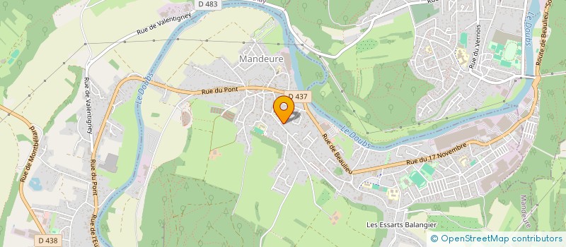 localisation de l'entreprise GARAGE GUENOT P.  MANDEURE
