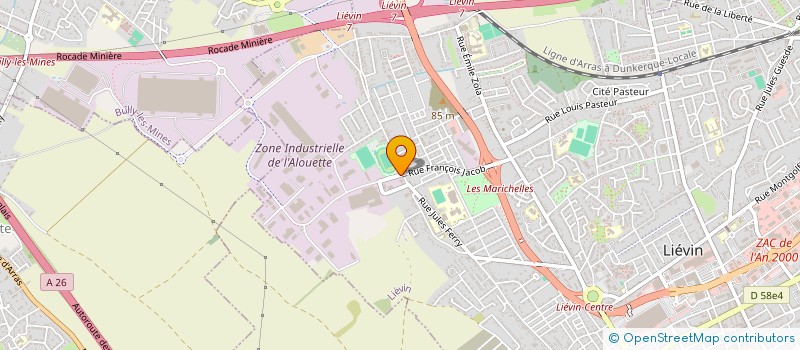 localisation de l'entreprise GARAGE GUILBERT  LIEVIN