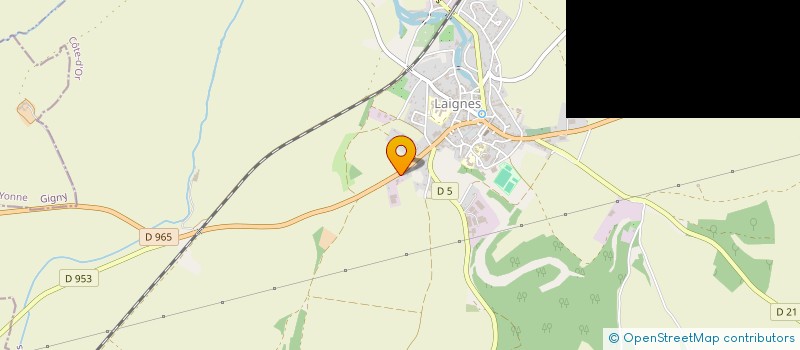 localisation de l'entreprise GARAGE GUILLAUMONT  LAIGNES