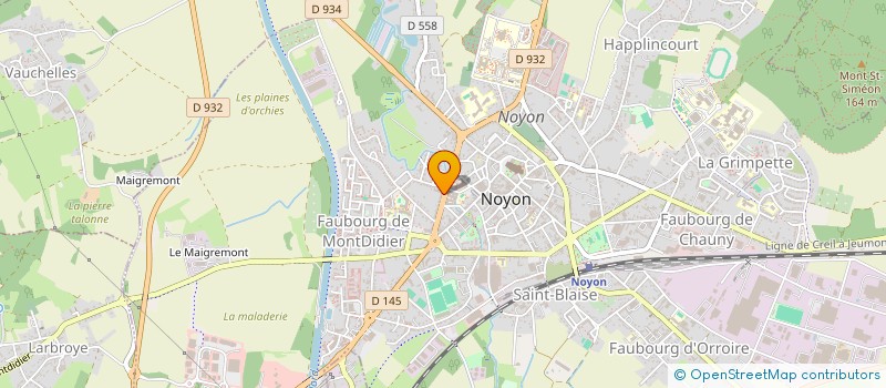 localisation de l'entreprise GARAGE GUILLIACE ET BACHELET  NOYON